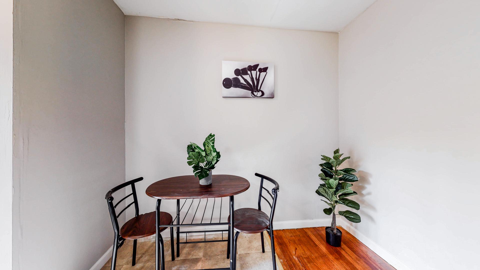 Common spaces including the kitchen
