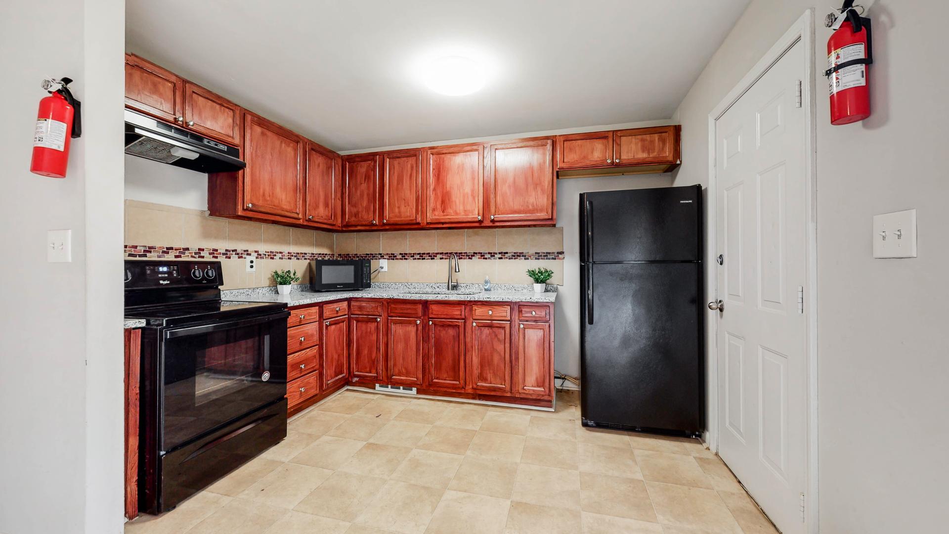 Common spaces including the kitchen