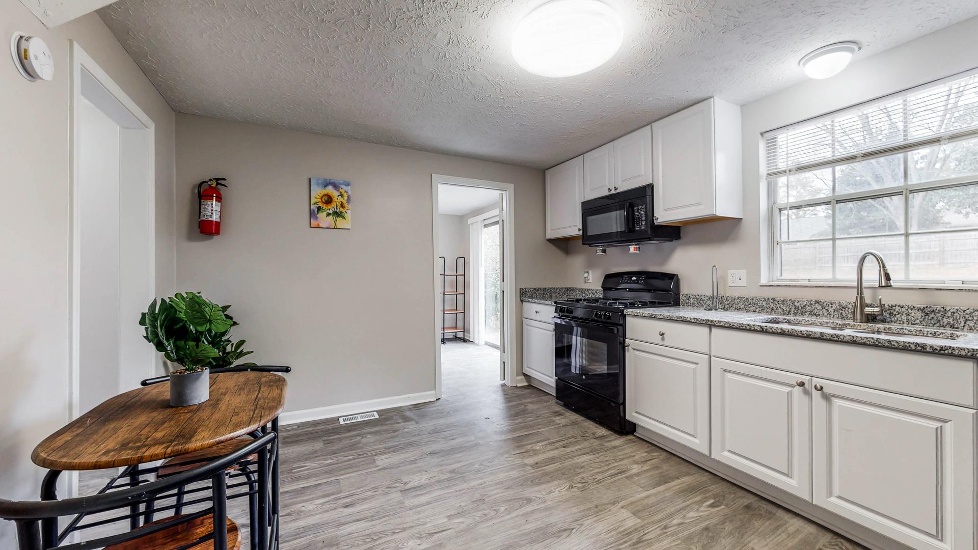 Common spaces including the kitchen