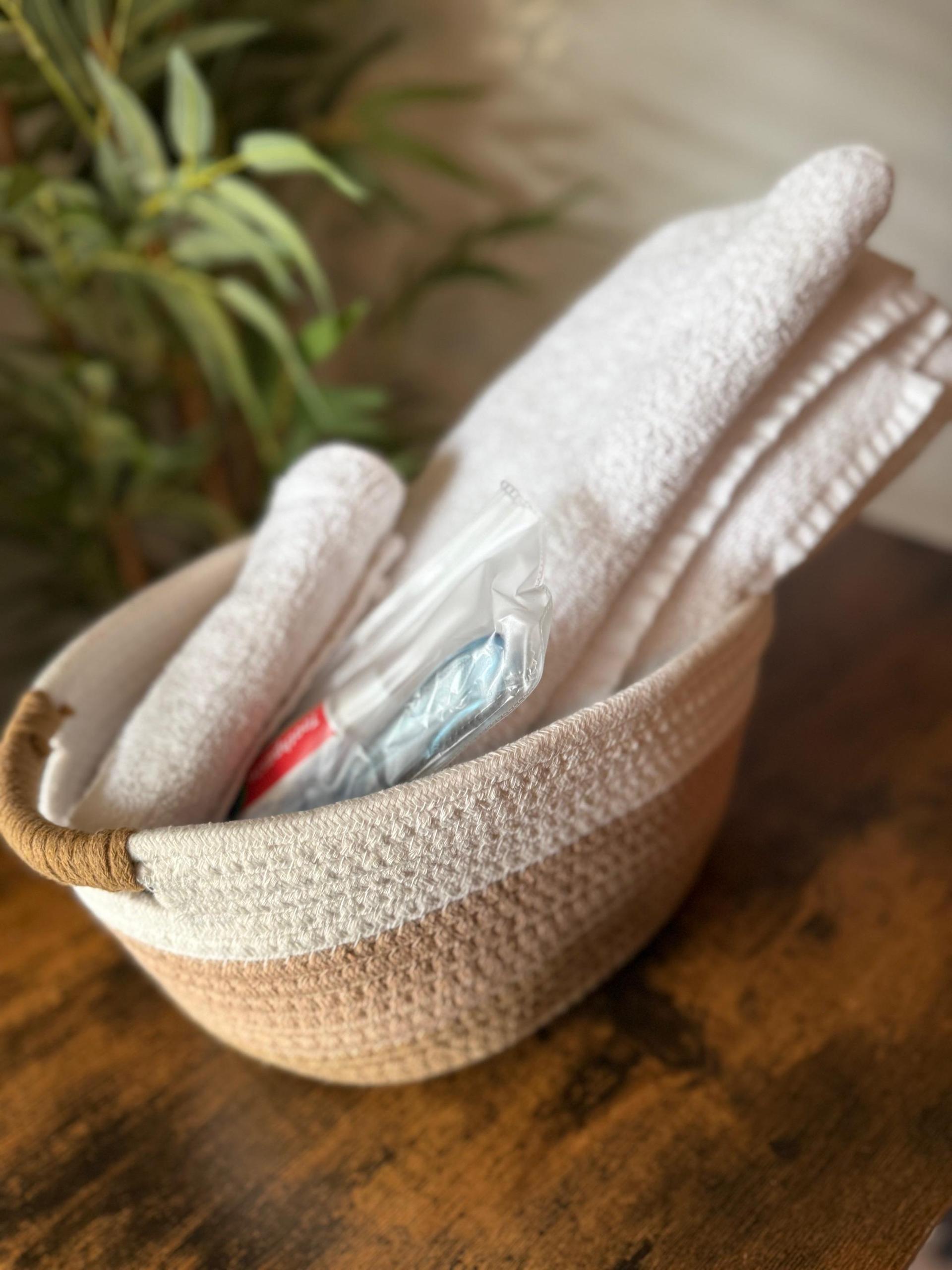 Includes Hygiene bag, Towel and wash Cloth to keep