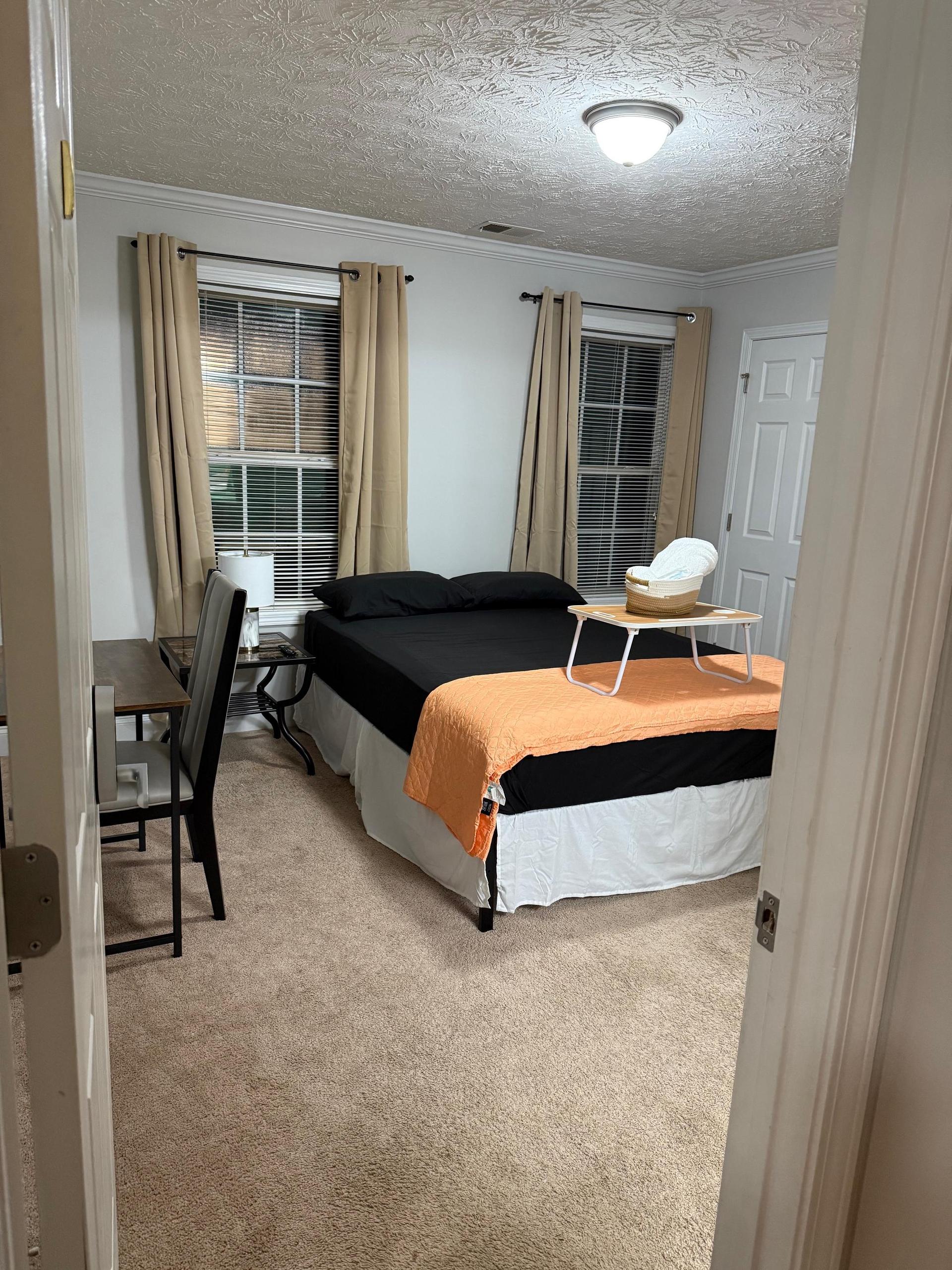 Includes bedding, towel, toiletry and hygiene products to keep