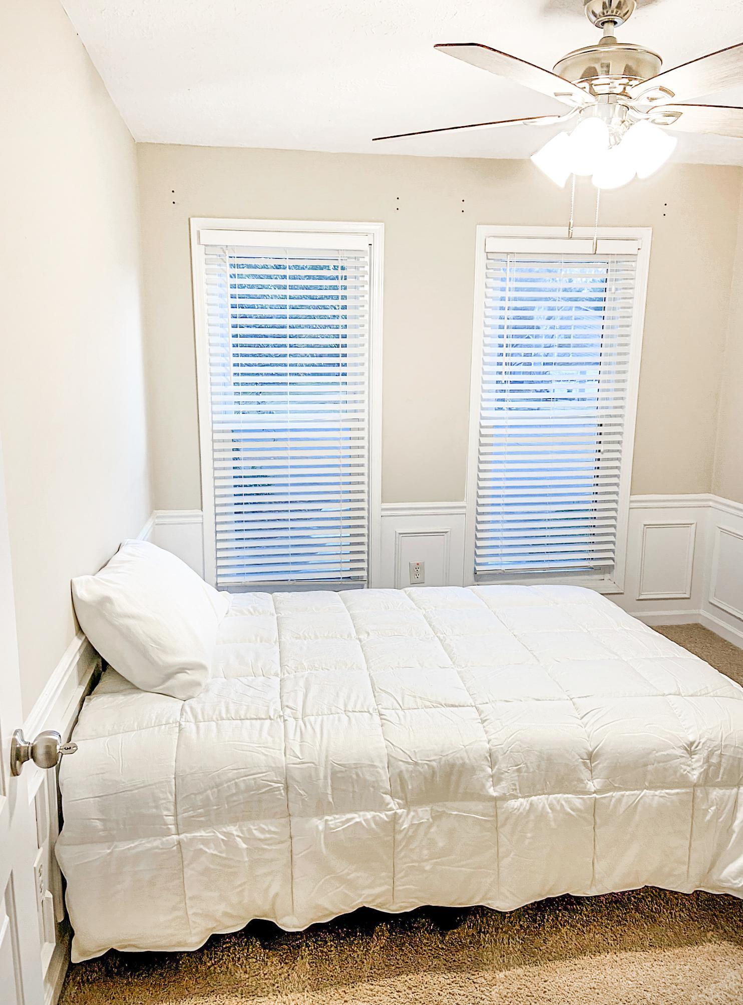 bedroom, detected: bed, fan