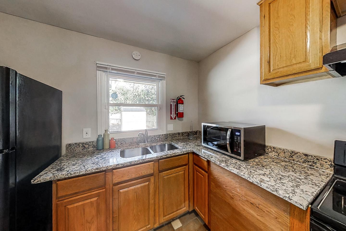 Common spaces including the kitchen