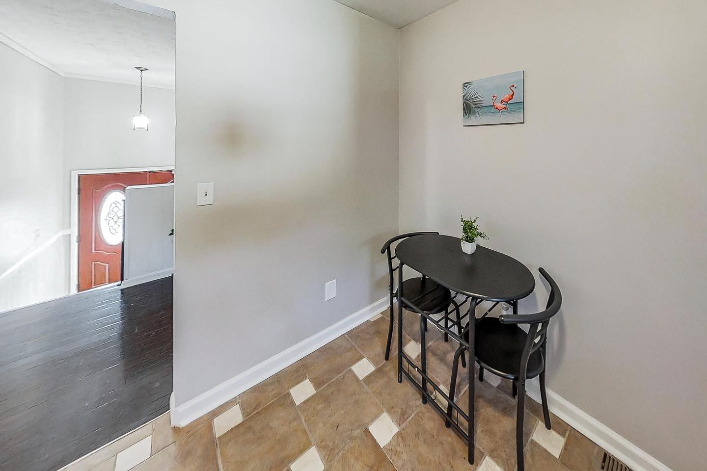 Common spaces including the kitchen