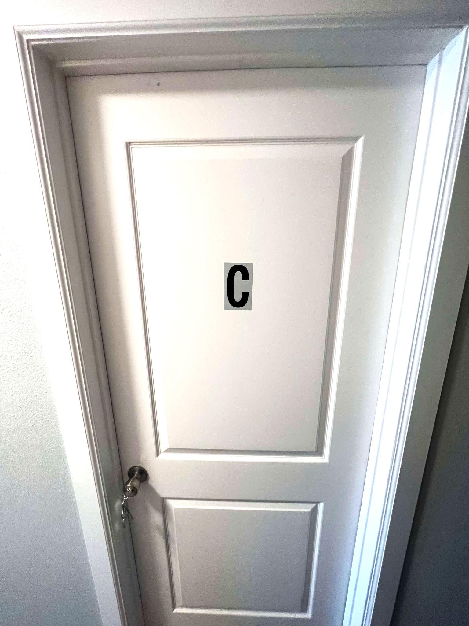 Entrance to Room C  with key