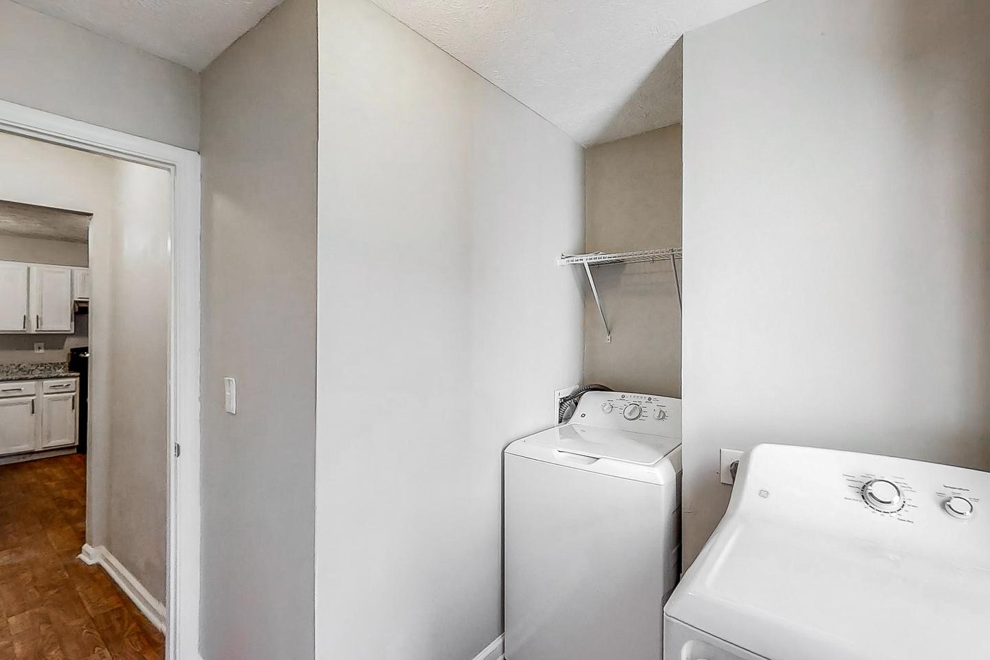 Common spaces including the kitchen