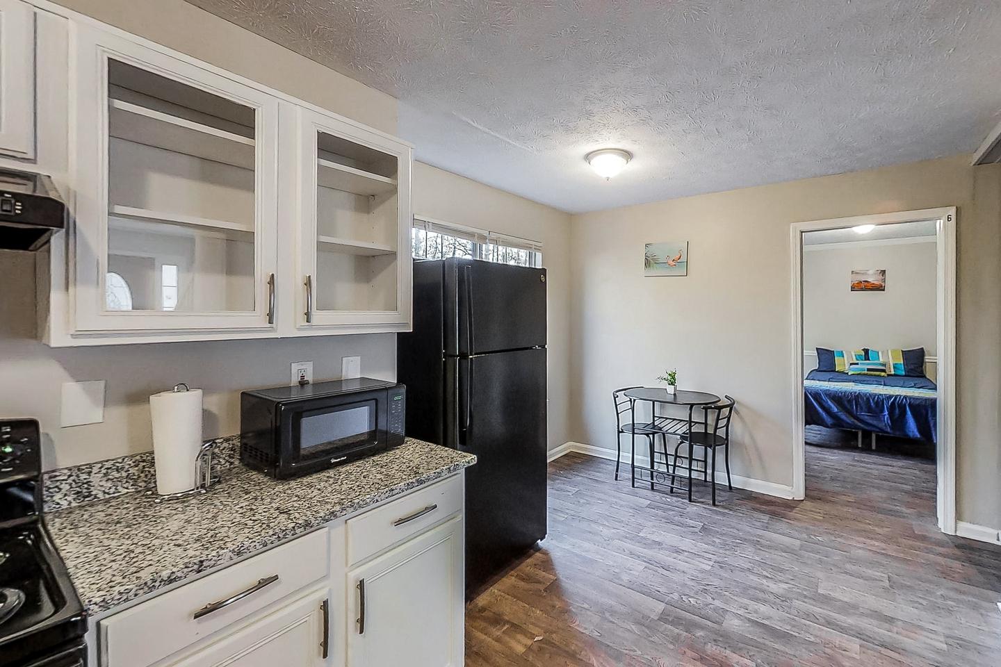 Common spaces including the kitchen