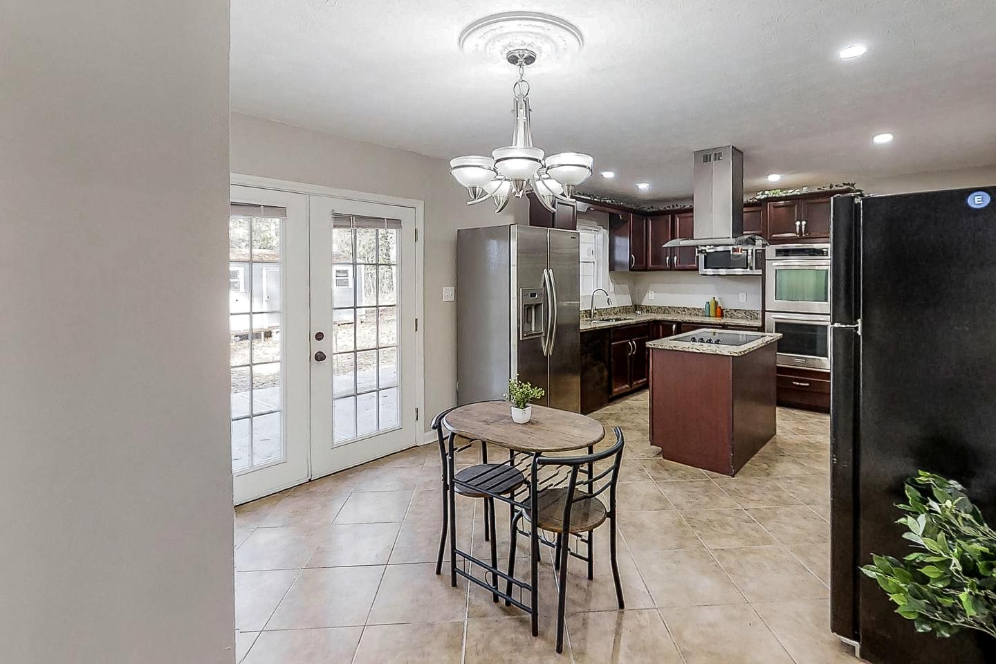 Common spaces including the kitchen