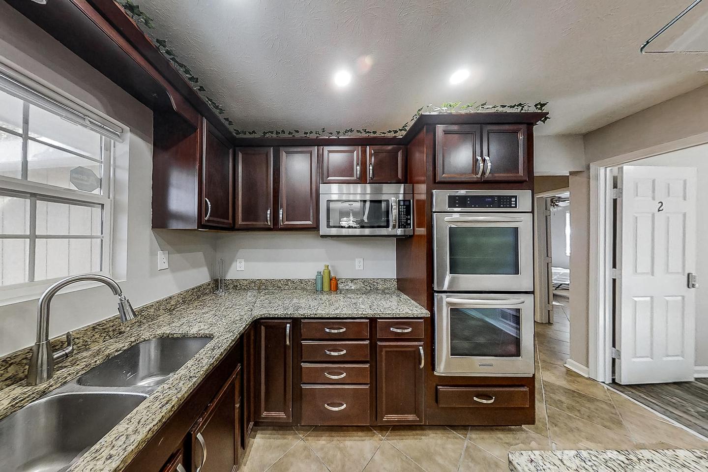 Common spaces including the kitchen