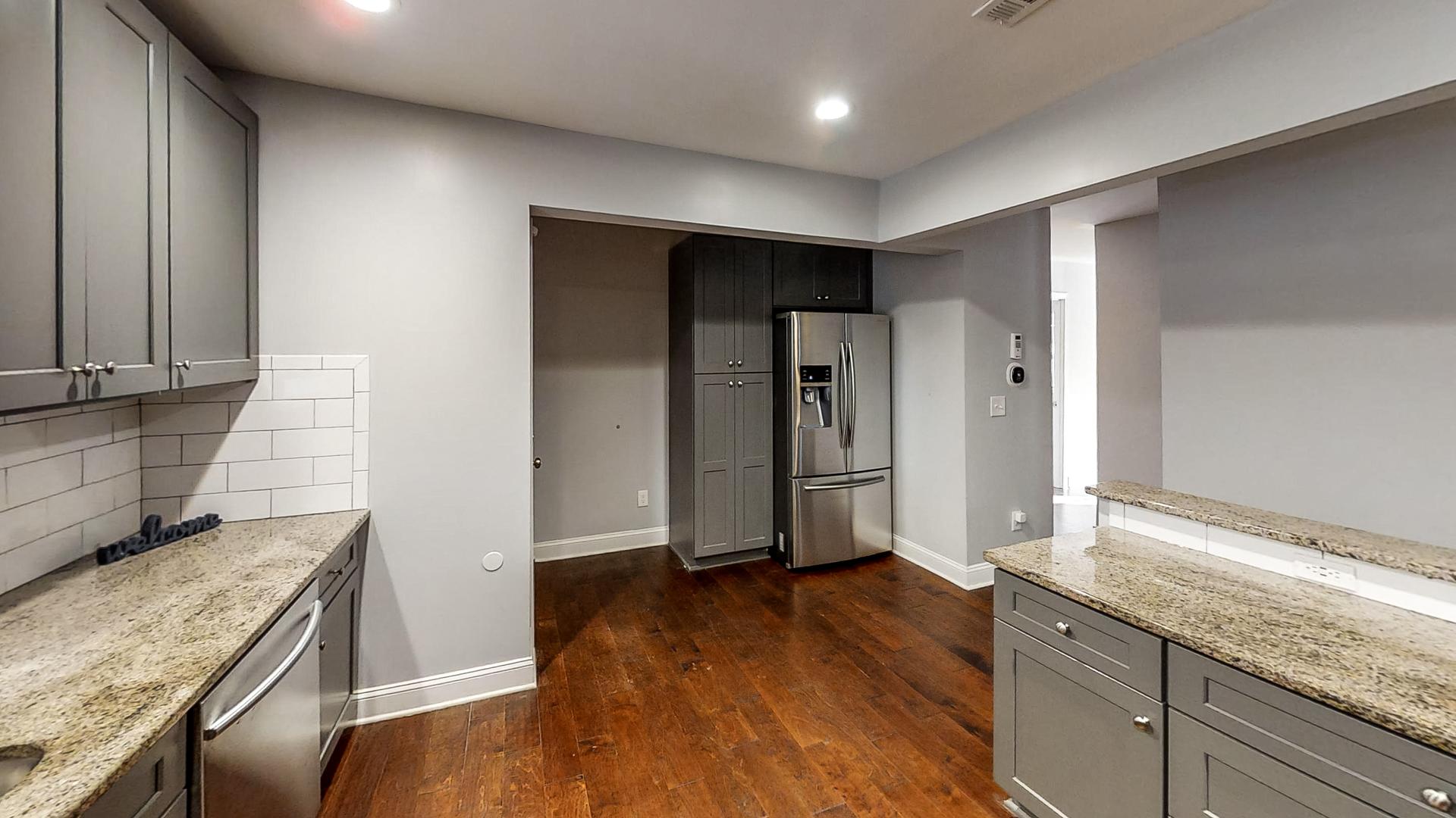Common spaces including the kitchen