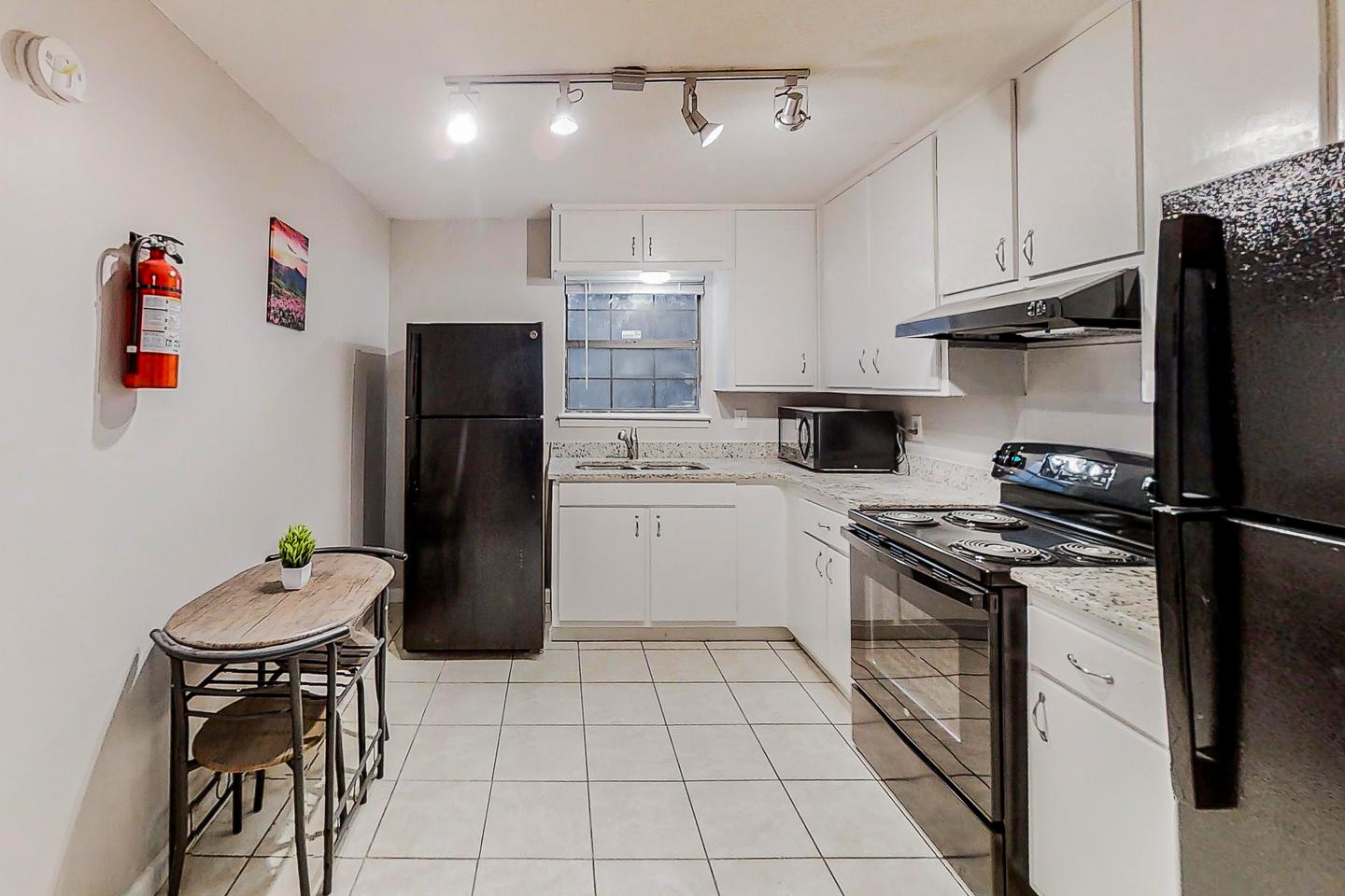 Common spaces including the kitchen