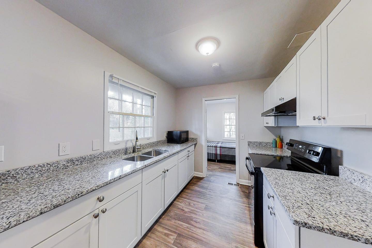 Common spaces including the kitchen