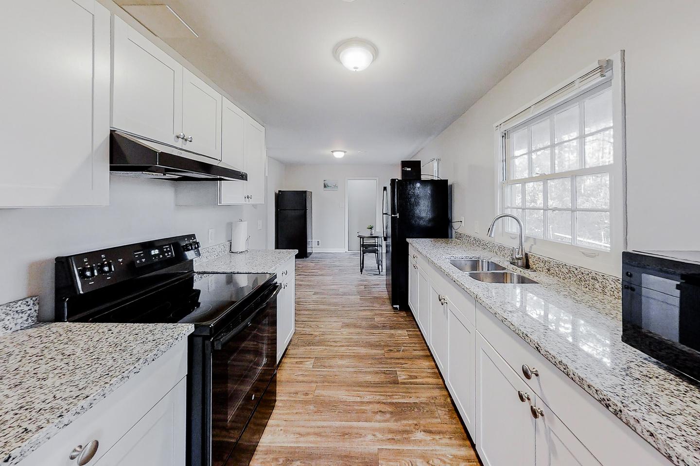 Common spaces including the kitchen