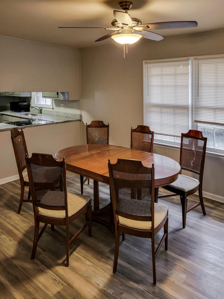 Common spaces including the kitchen