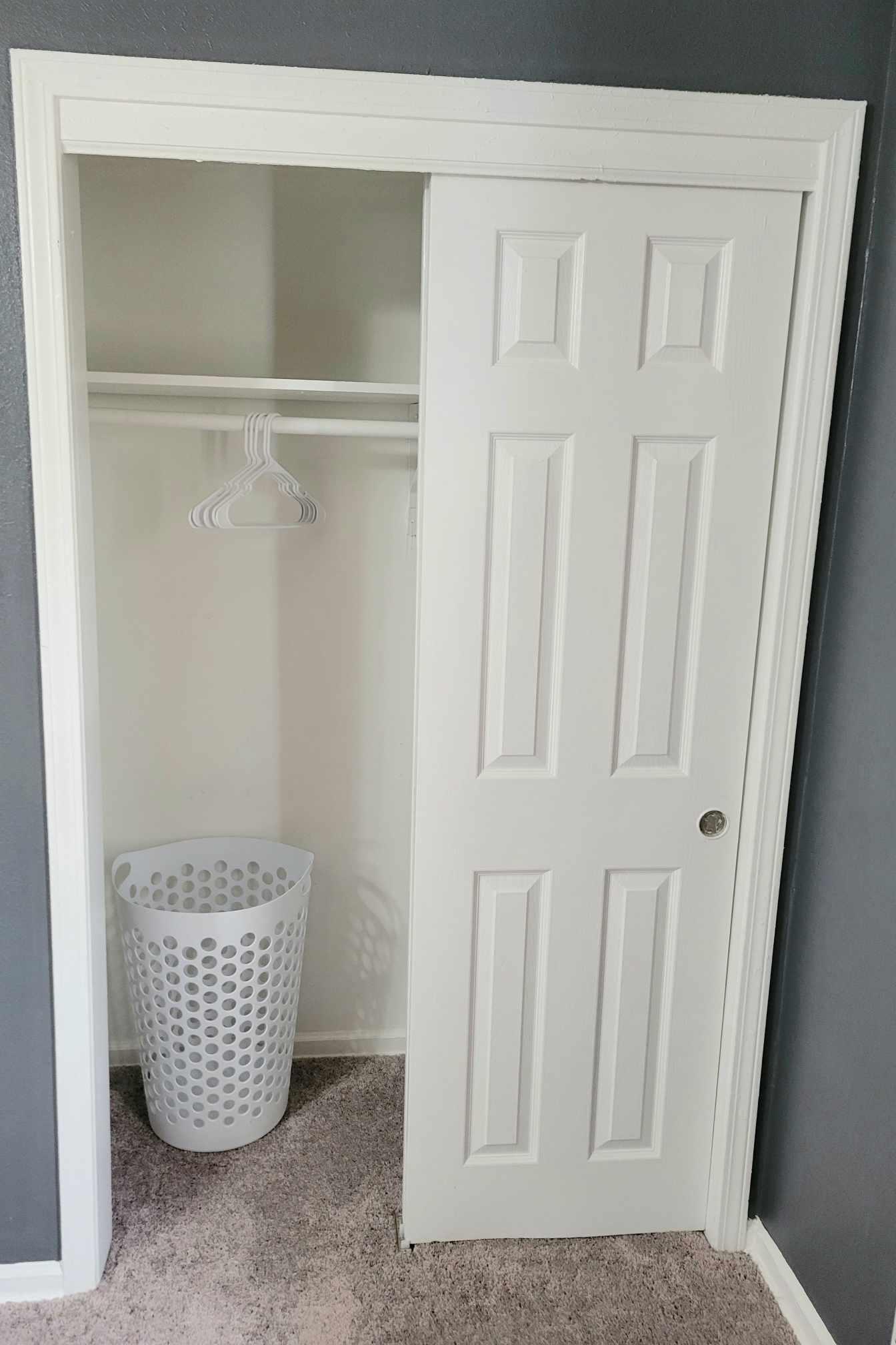 Hamper and hangers provided to get you started.