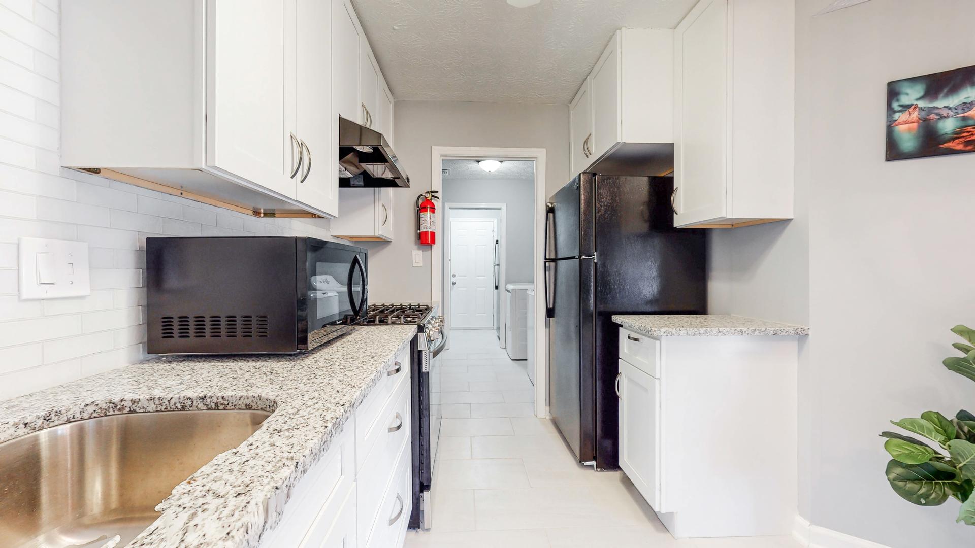 Common spaces including the kitchen