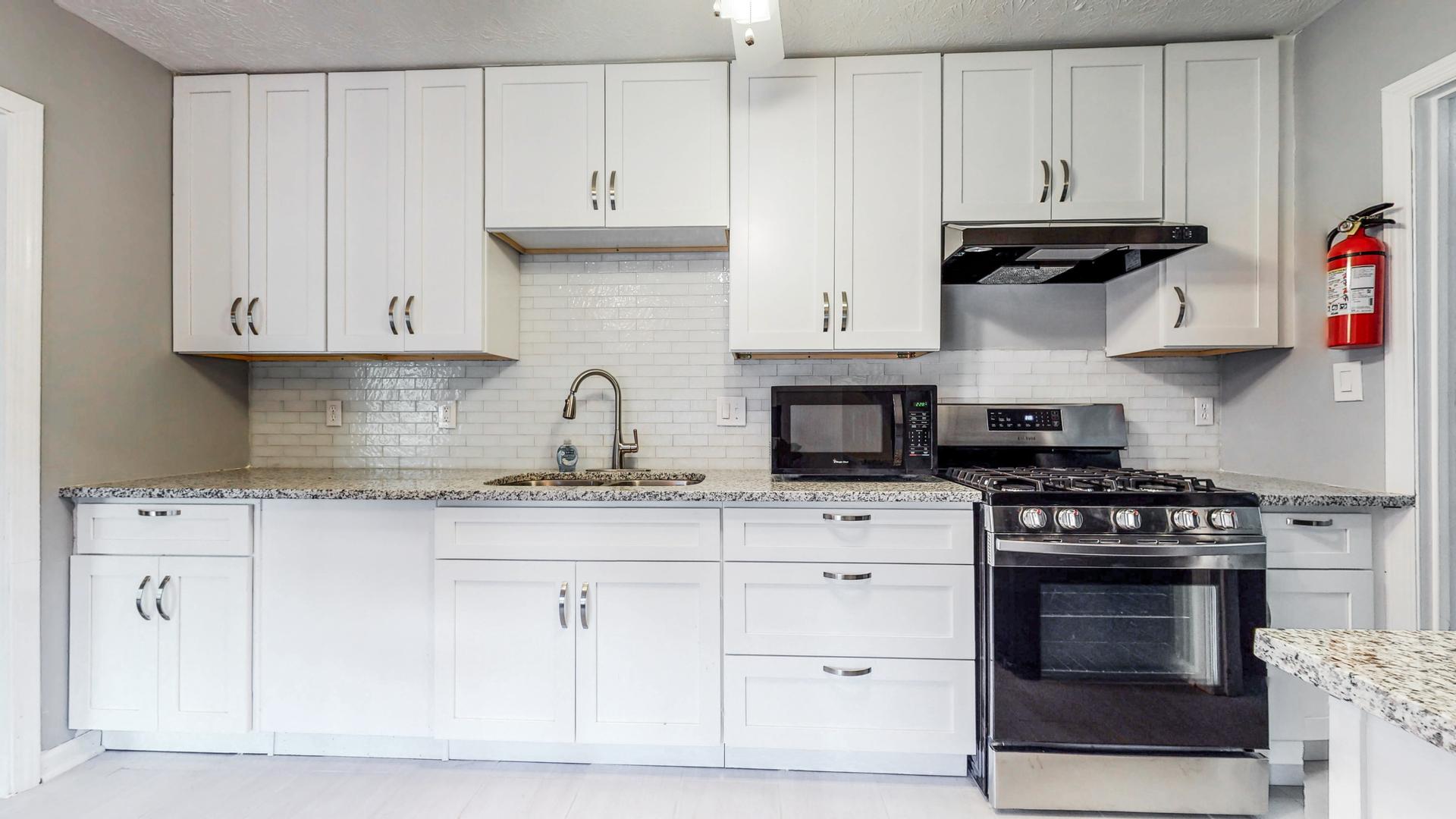 Common spaces including the kitchen