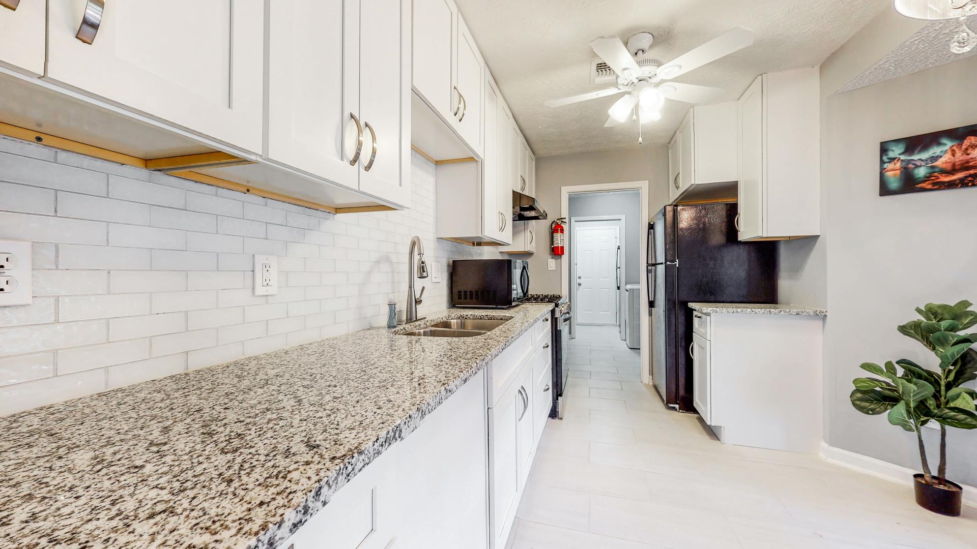 Common spaces including the kitchen