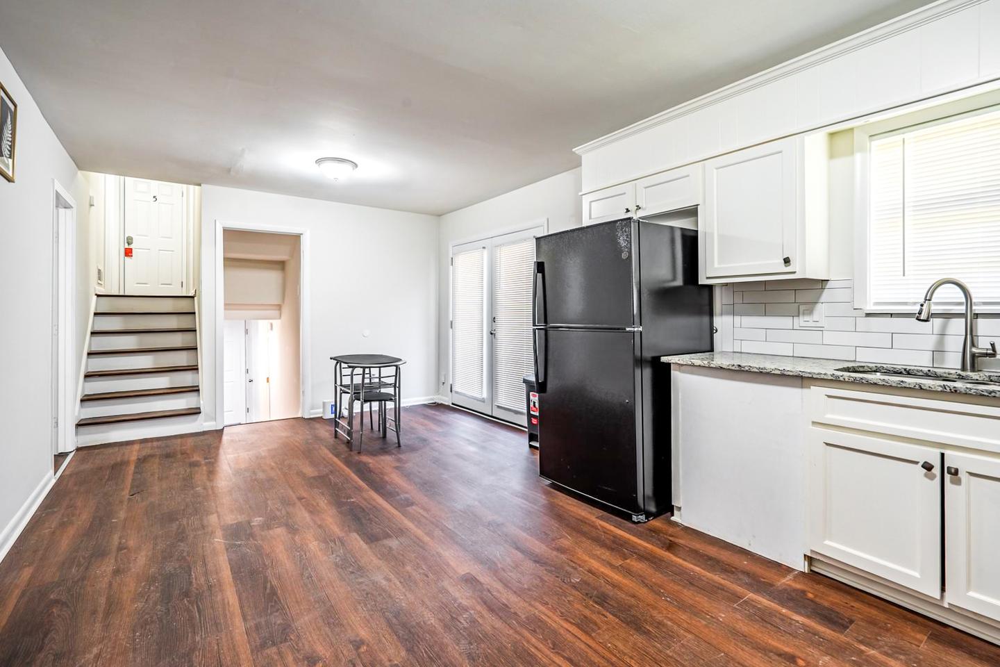 Common spaces including the kitchen