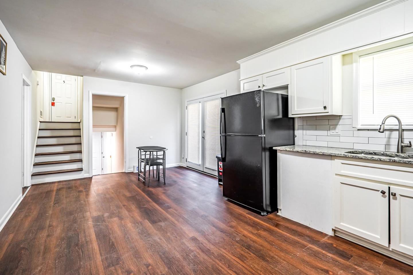 Common spaces including the kitchen