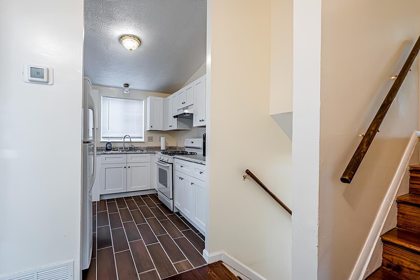 Common spaces including the kitchen