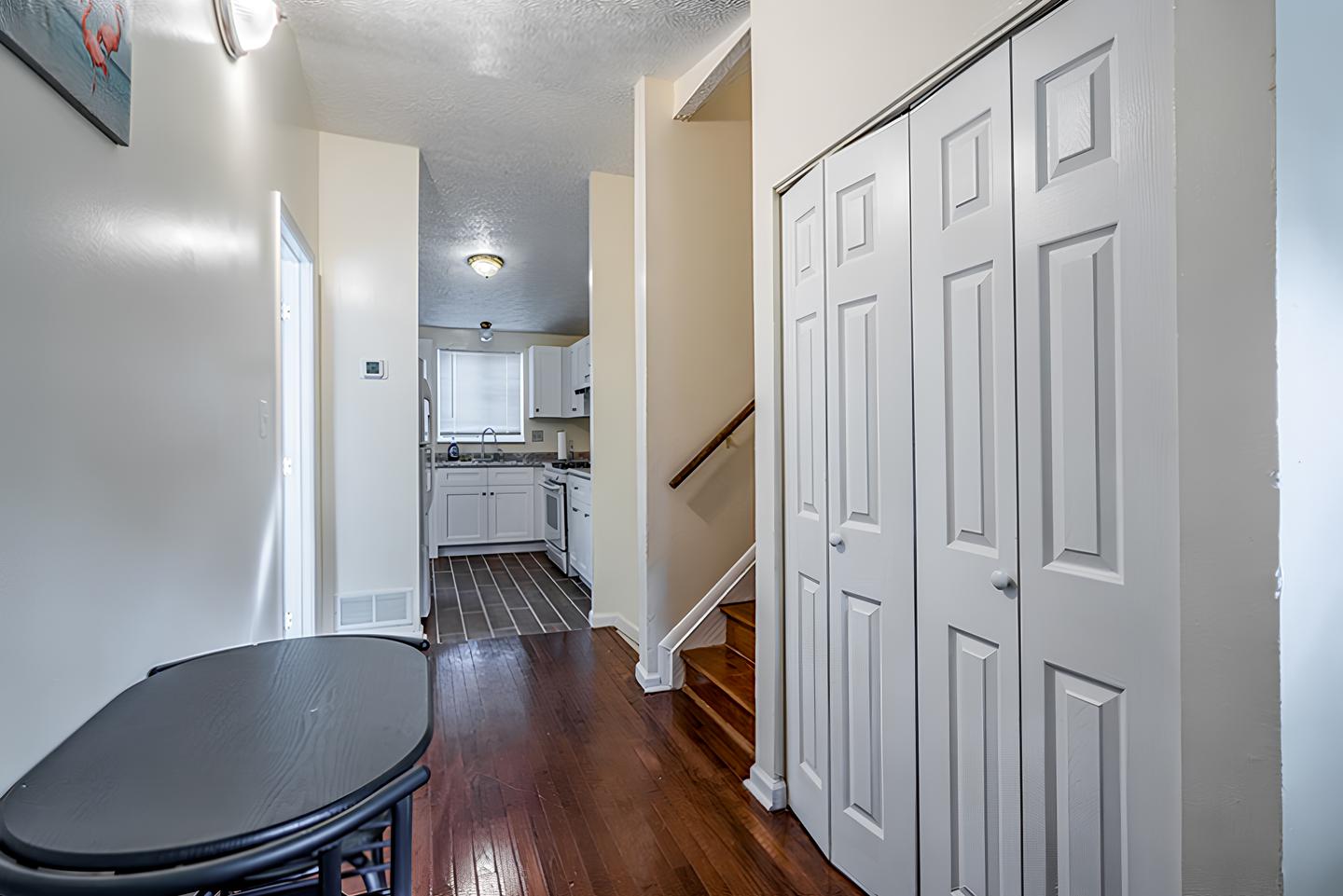 Common spaces including the kitchen