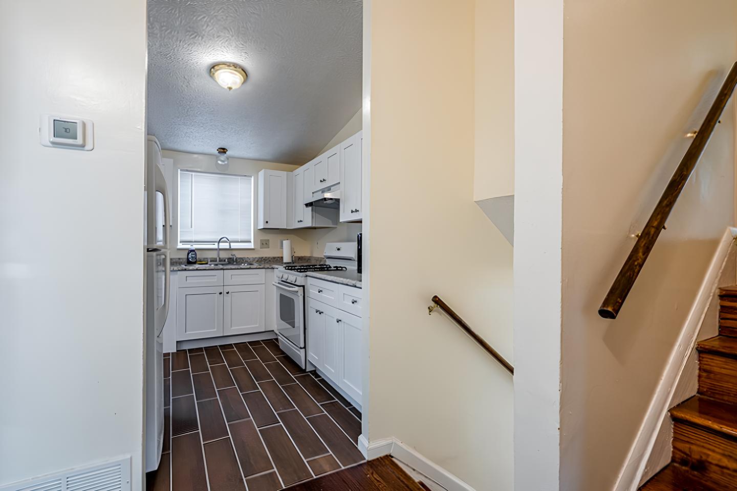 Common spaces including the kitchen