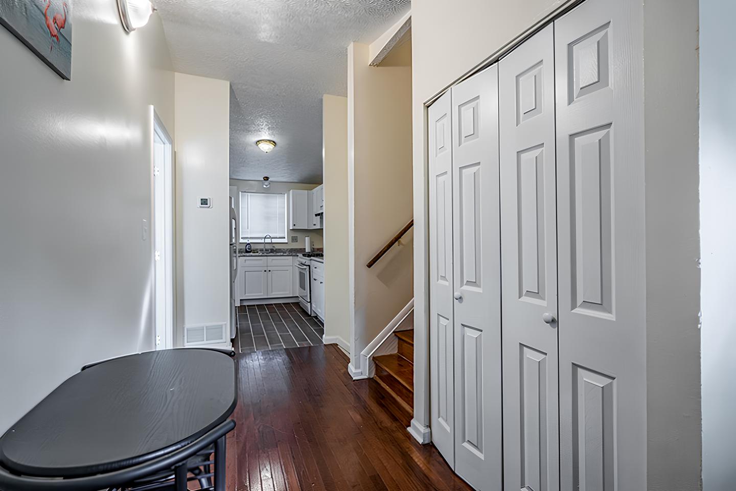 Common spaces including the kitchen