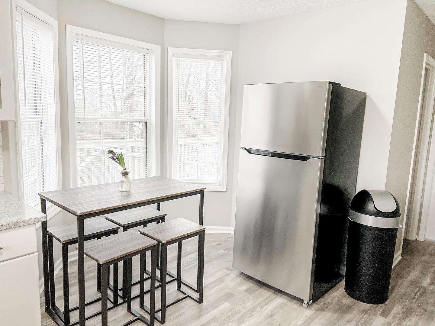 Common spaces including the kitchen