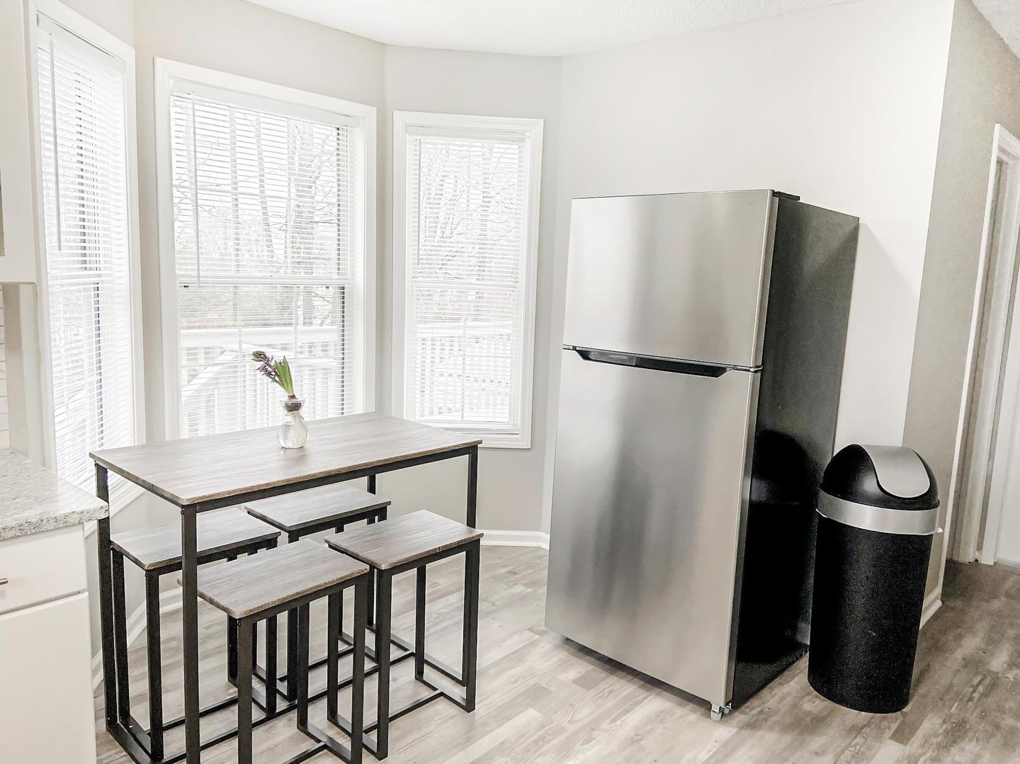 Common spaces including the kitchen