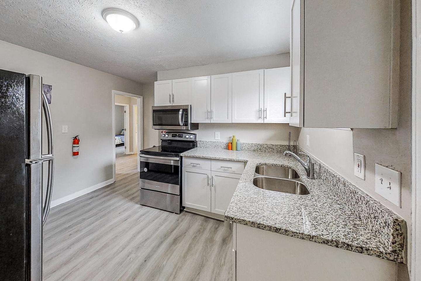 Common spaces including the kitchen