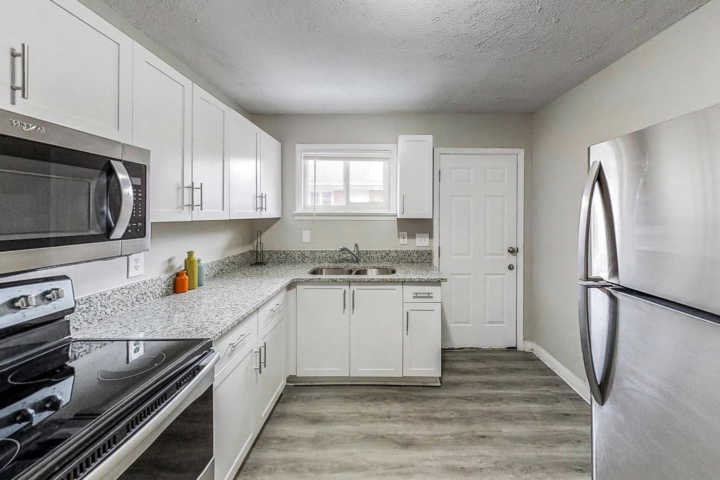 Common spaces including the kitchen