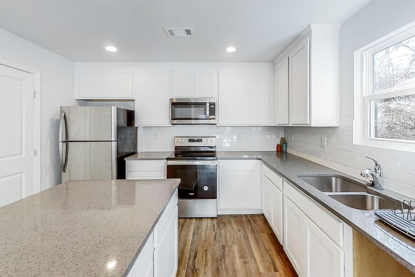 Common spaces including the kitchen
