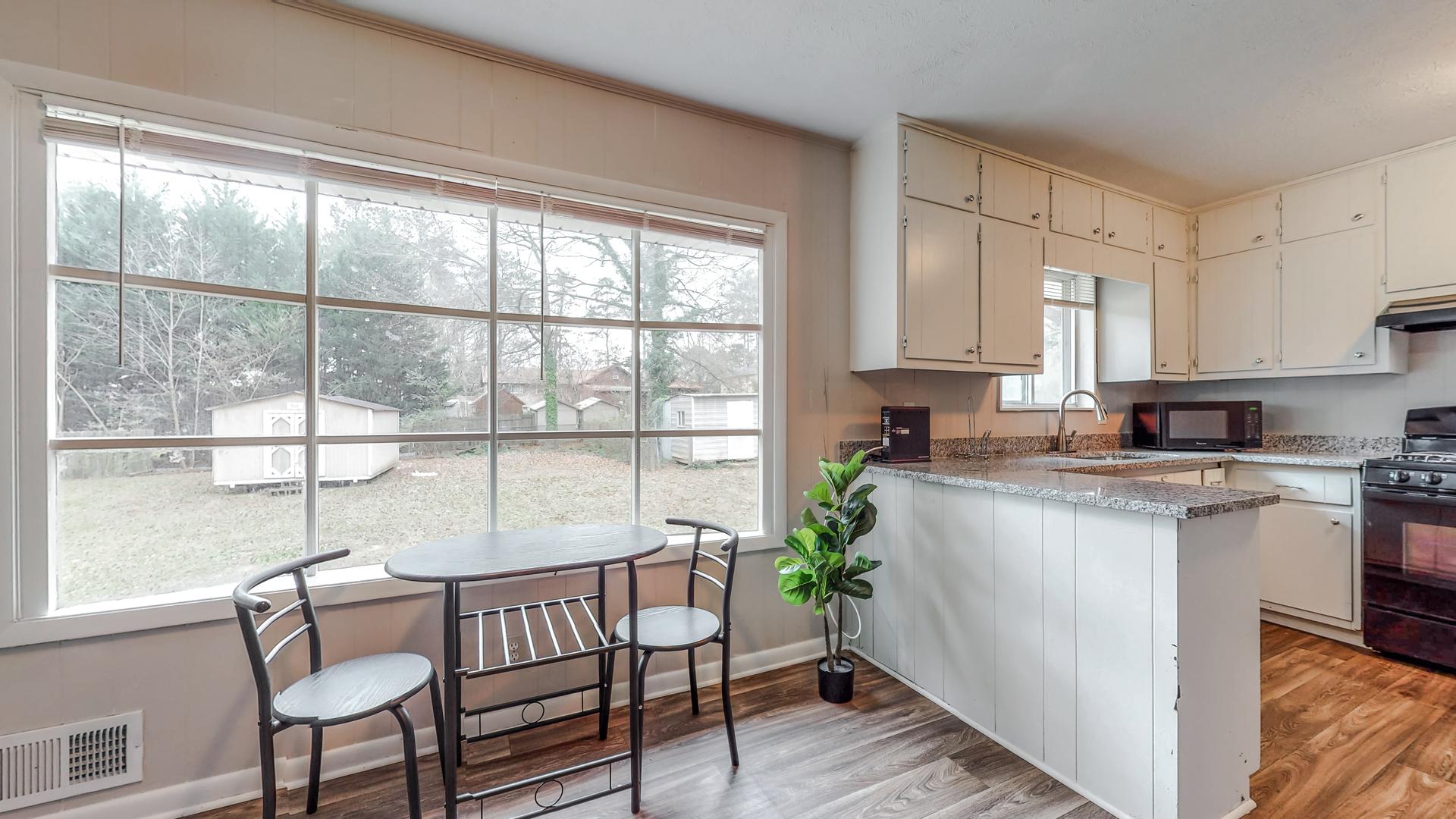 Common spaces including the kitchen