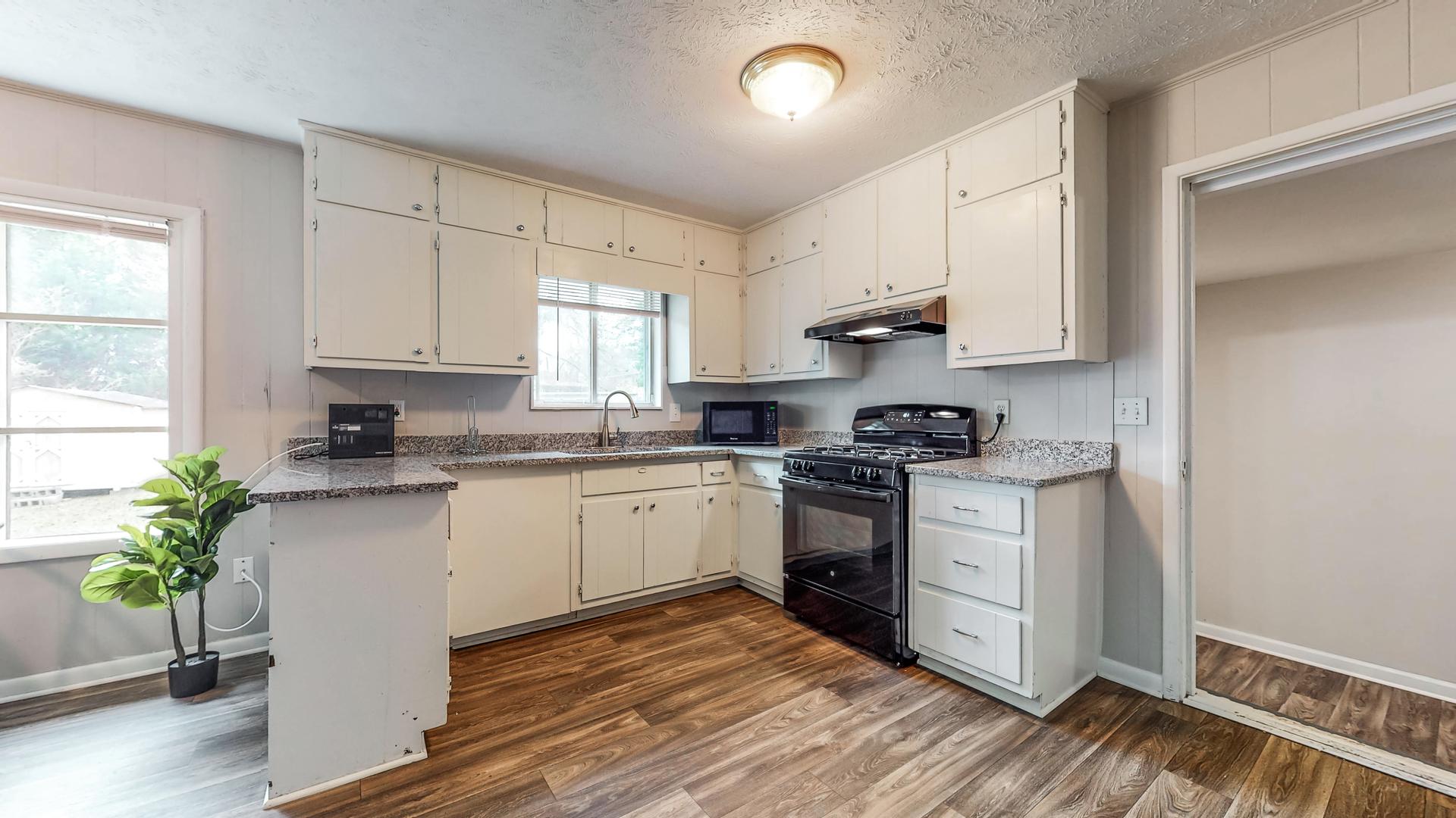 Common spaces including the kitchen