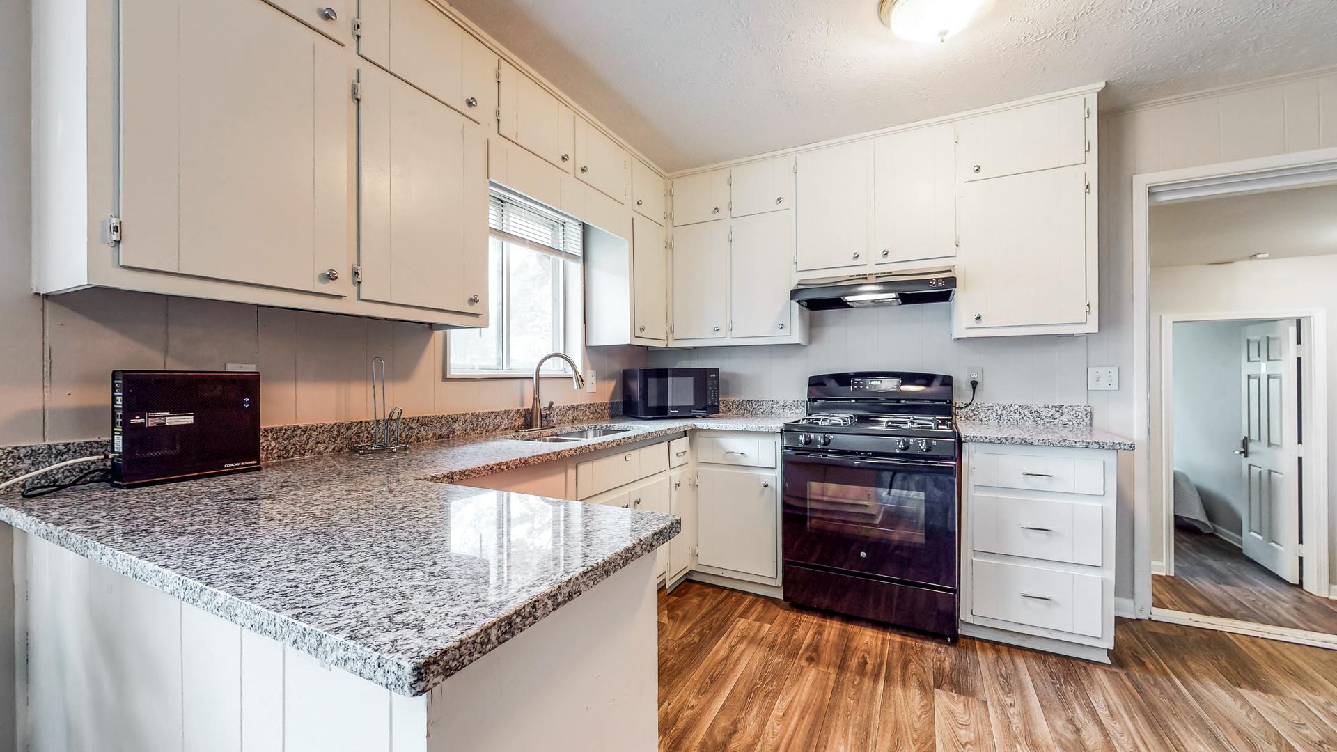 Common spaces including the kitchen