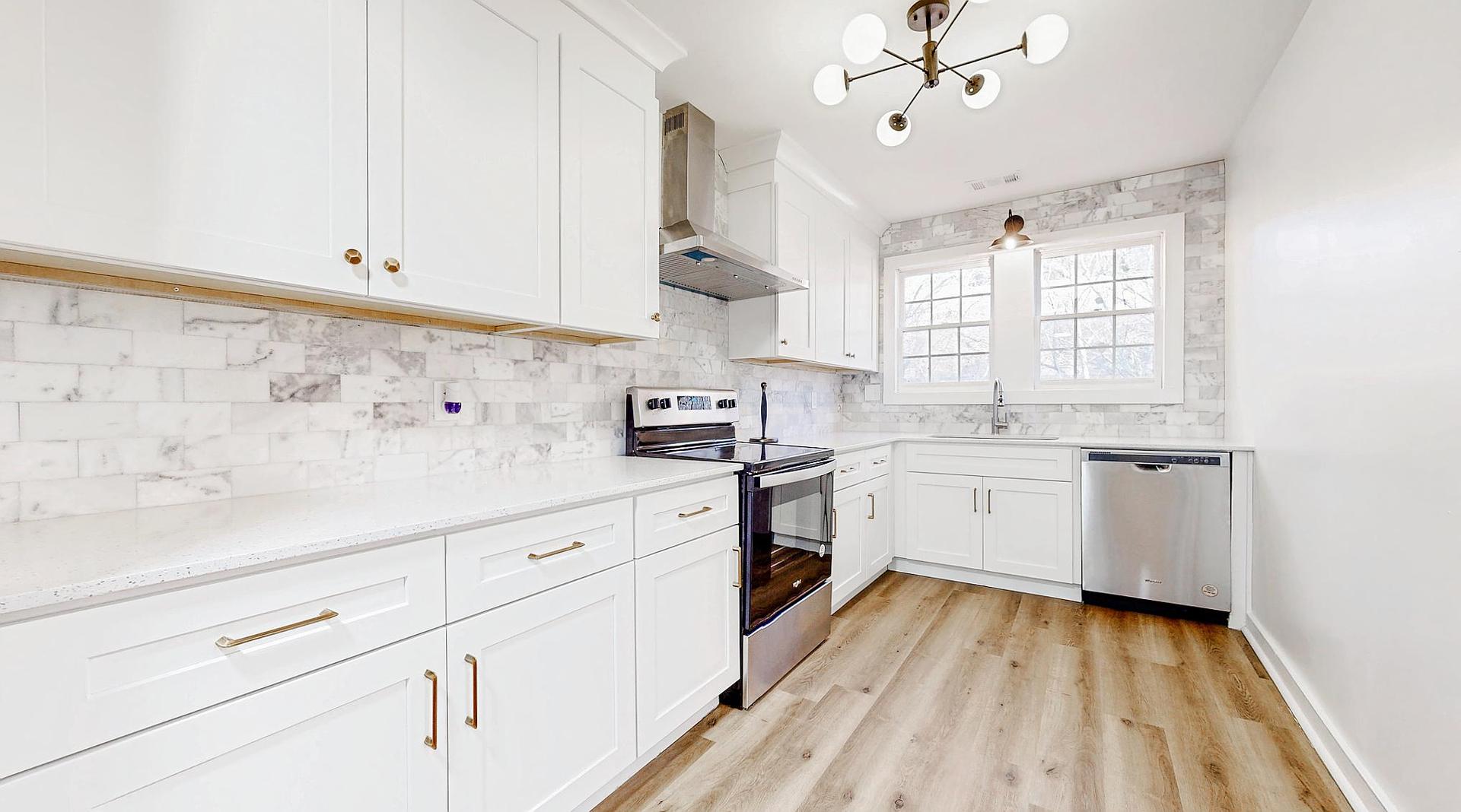 Common spaces including the kitchen