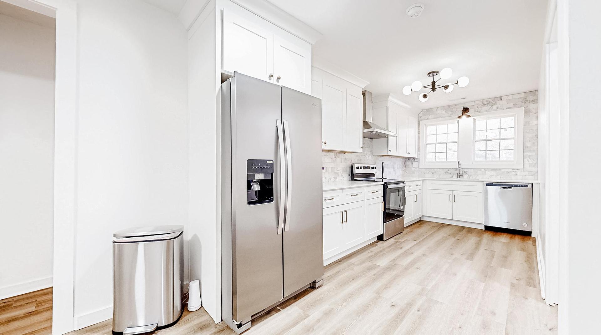 Common spaces including the kitchen