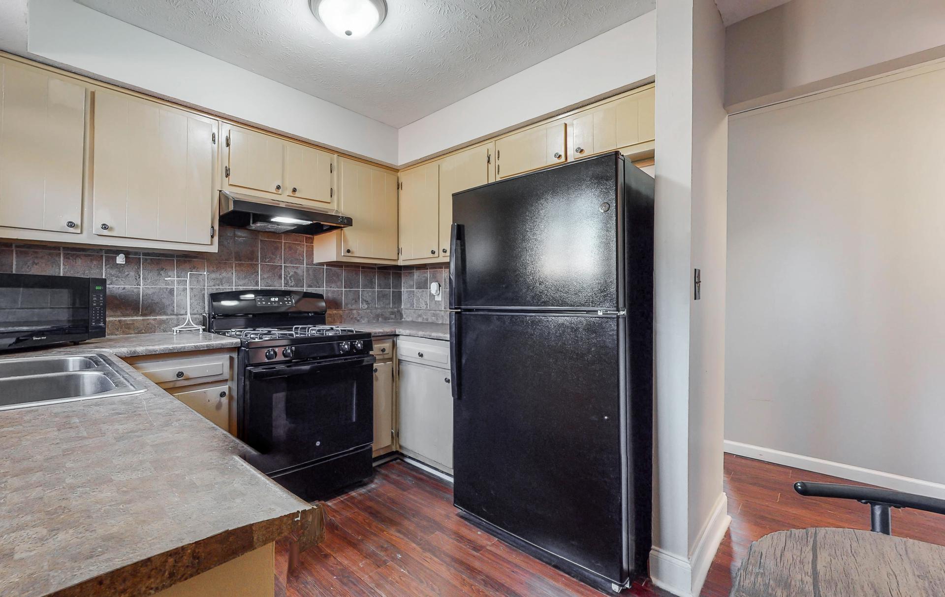 Common spaces including the kitchen