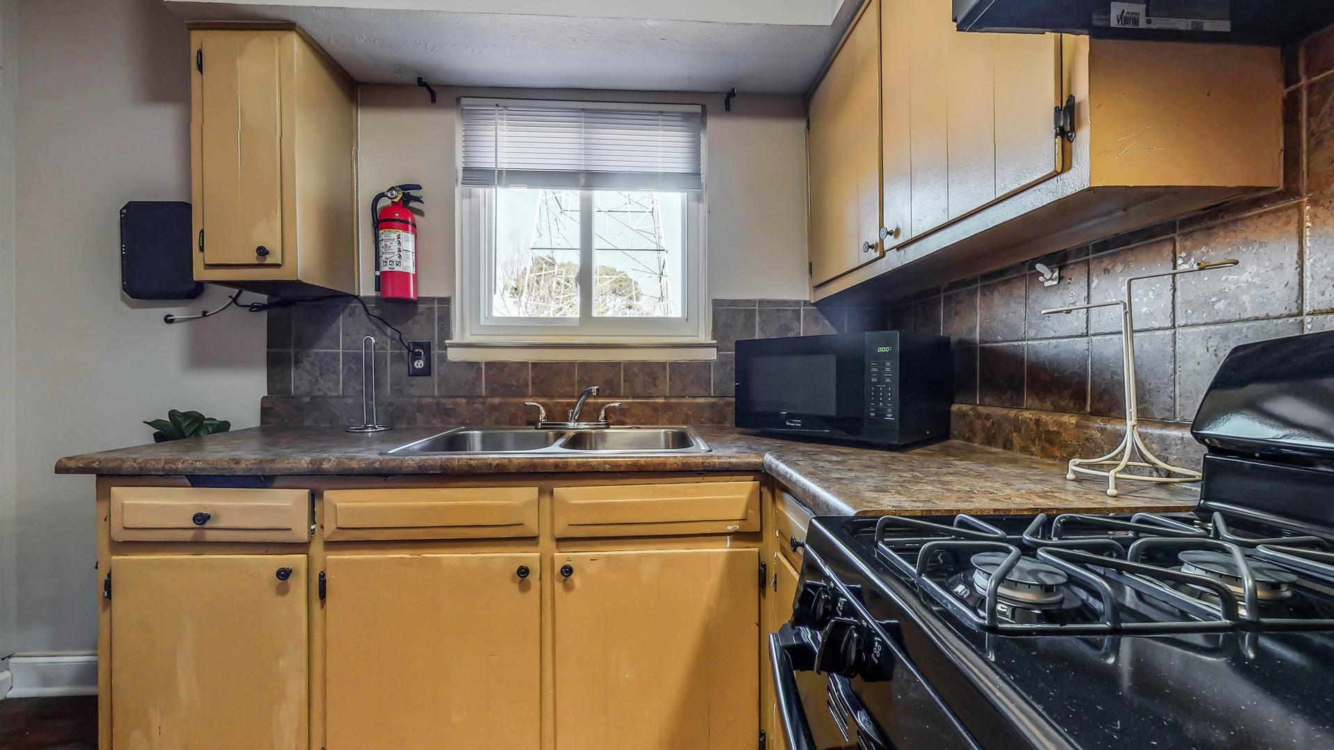 Common spaces including the kitchen