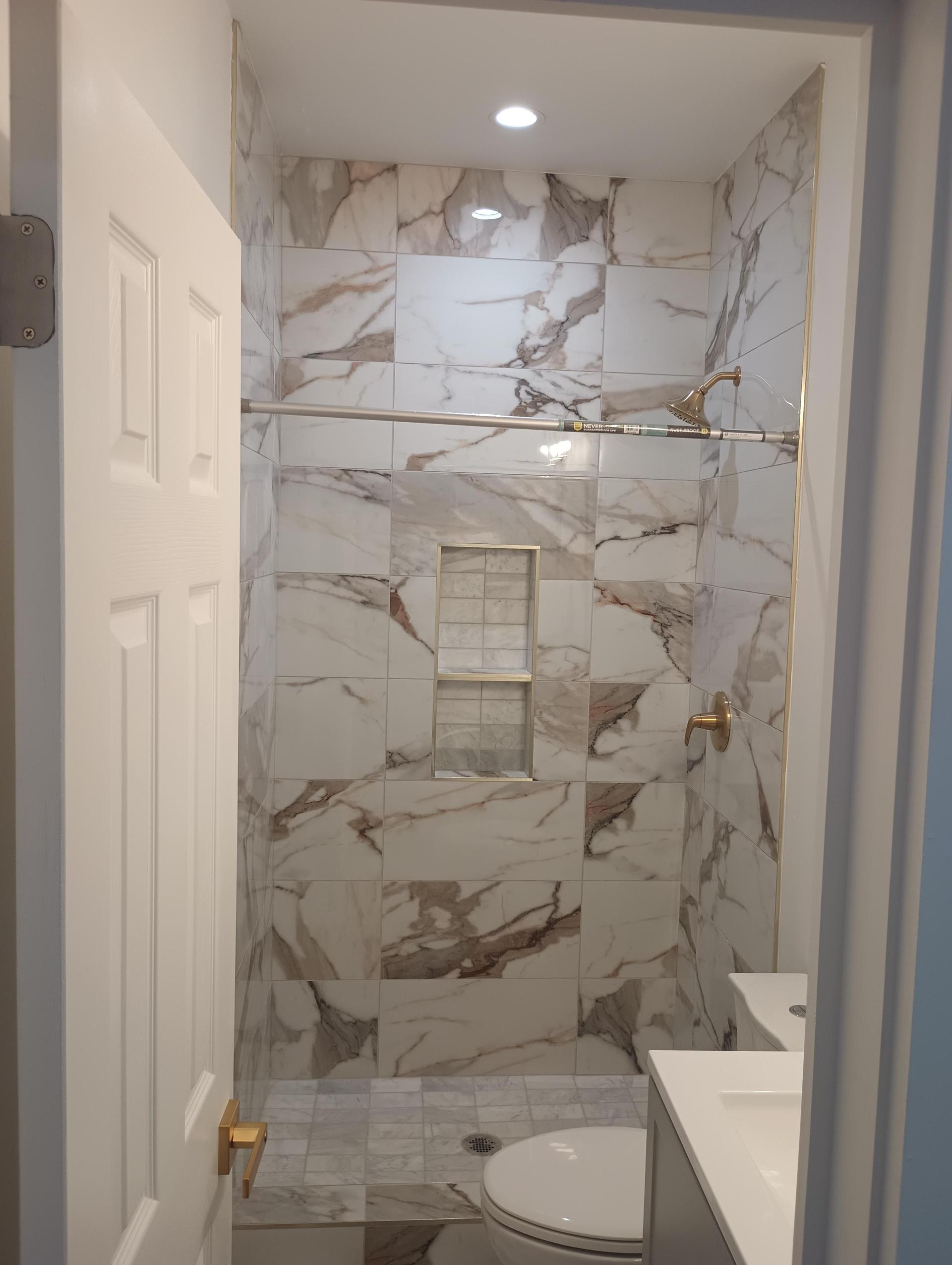 High end finish shower