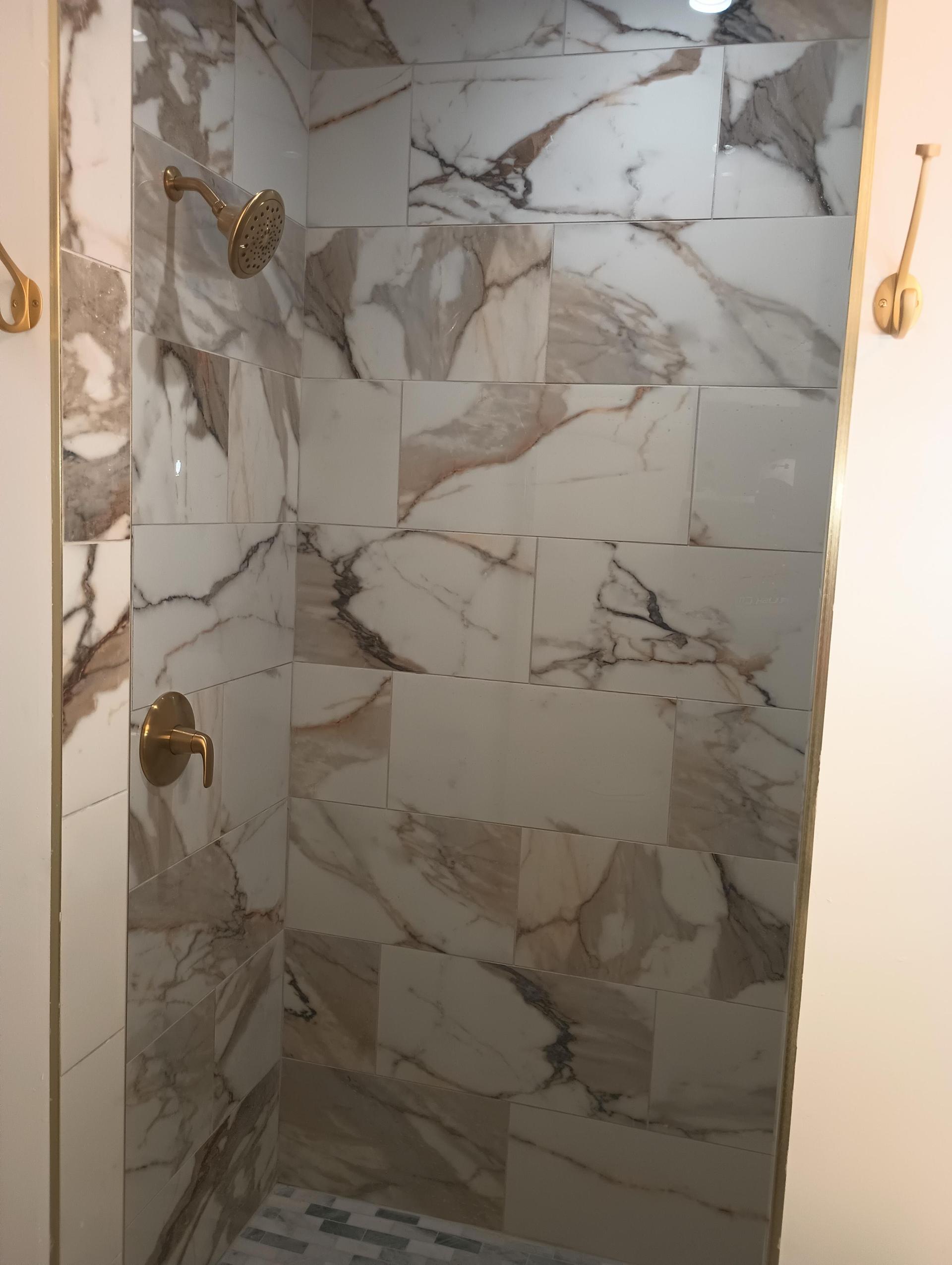 High end finish shower