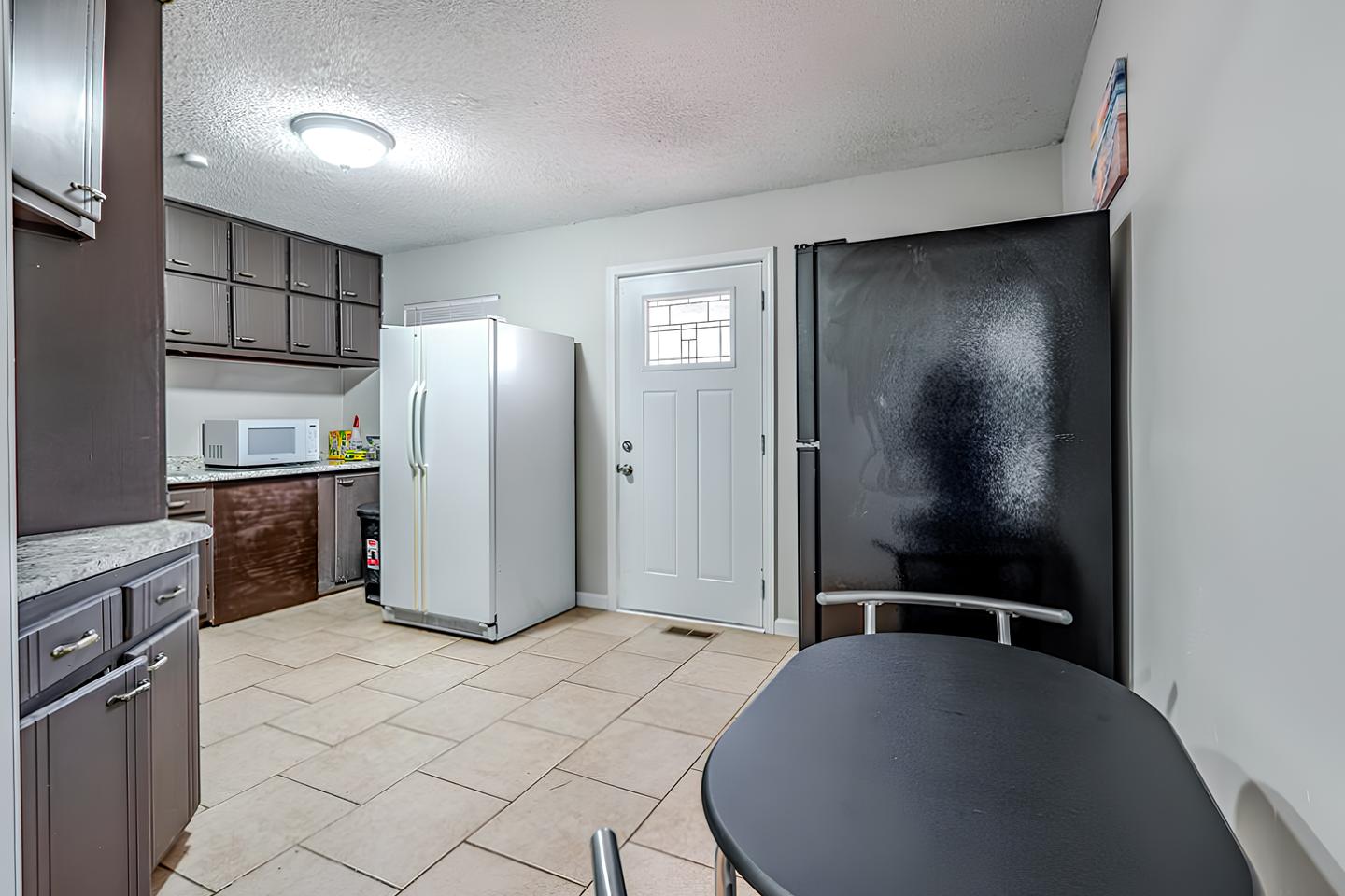 Common spaces including the kitchen
