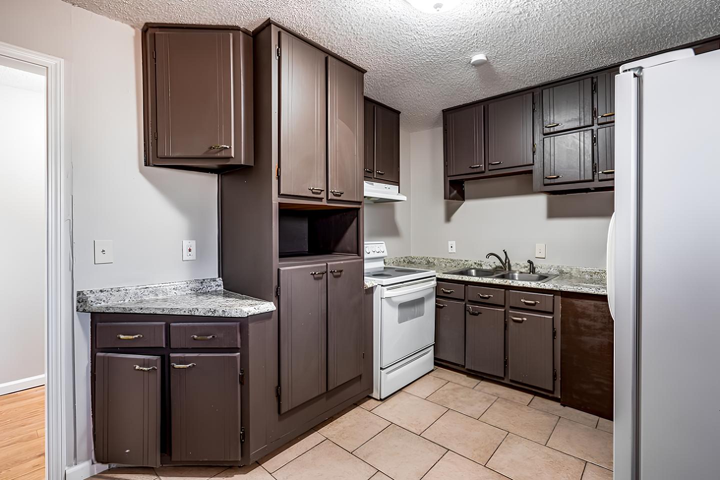 Common spaces including the kitchen