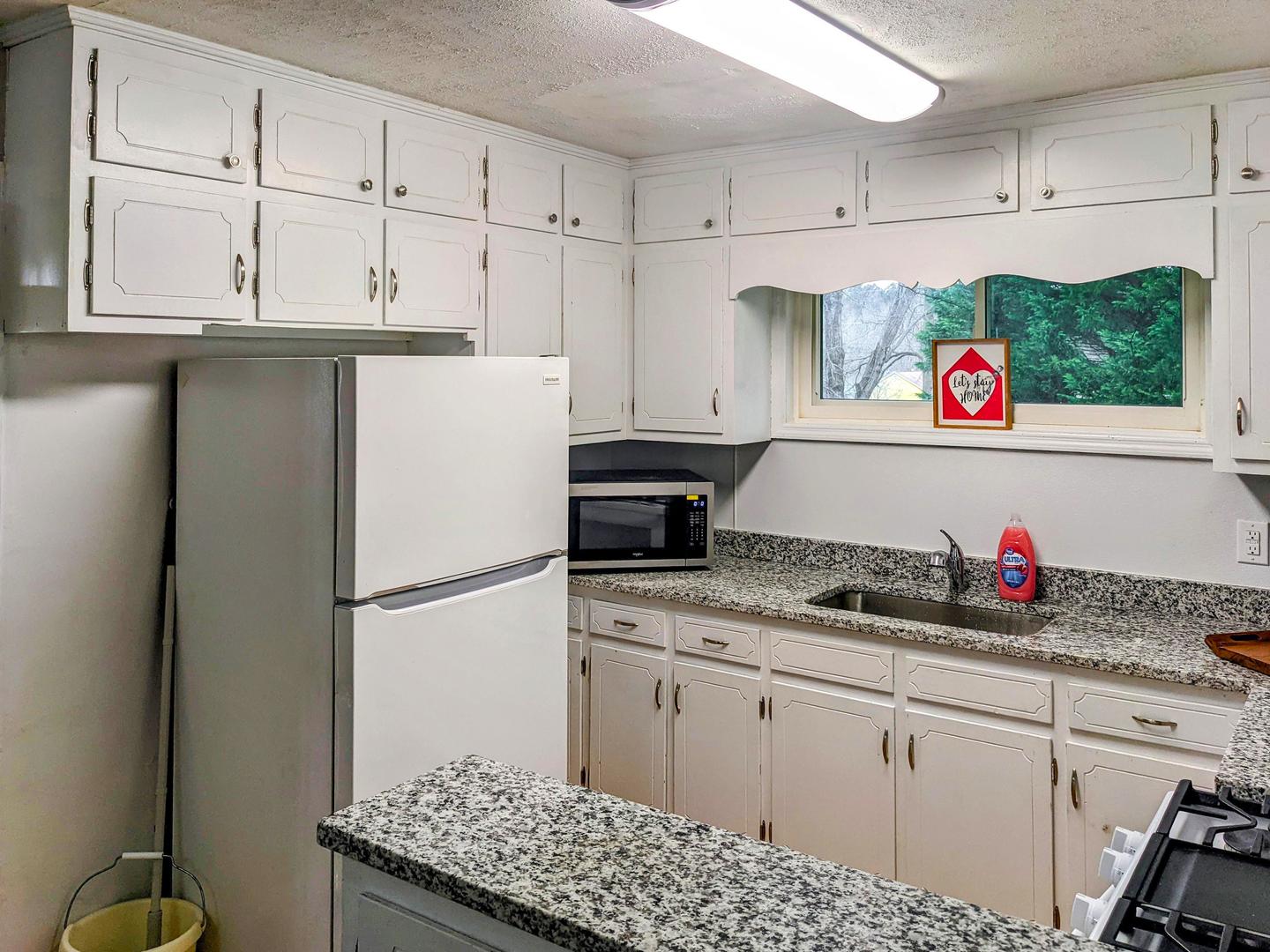 Common spaces including the kitchen