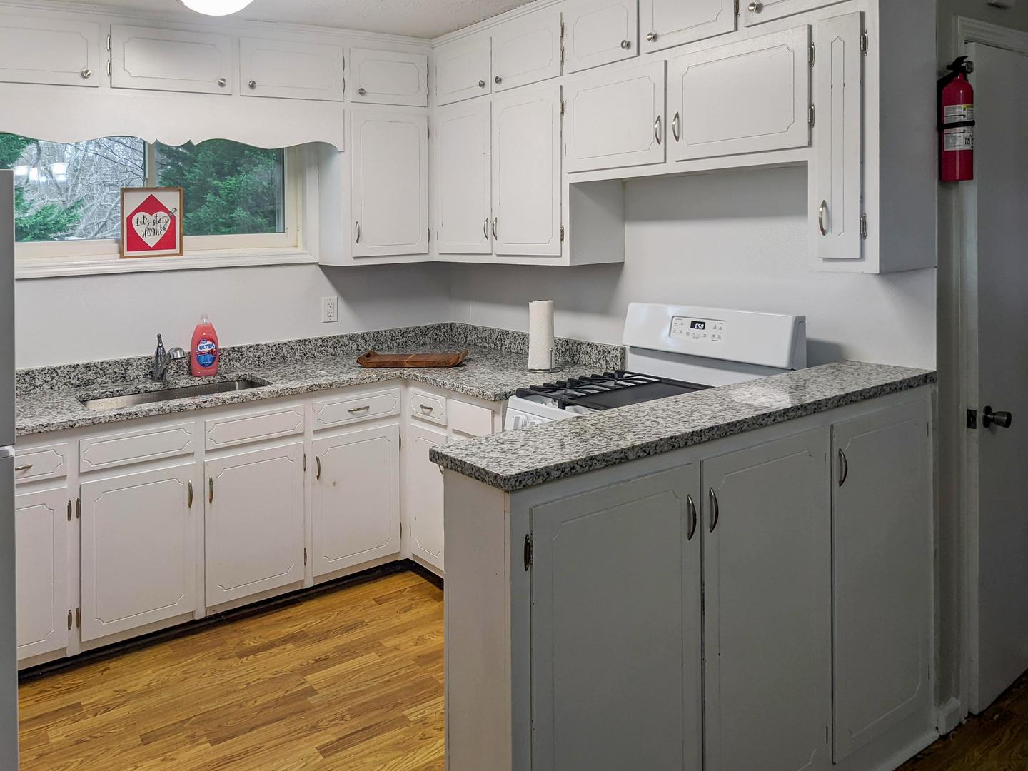 Common spaces including the kitchen