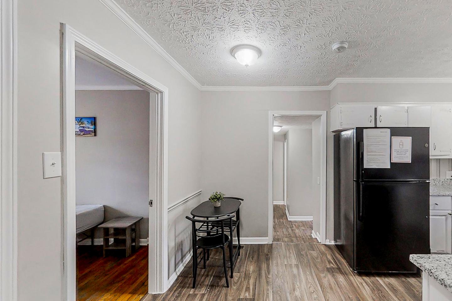 Common spaces including the kitchen