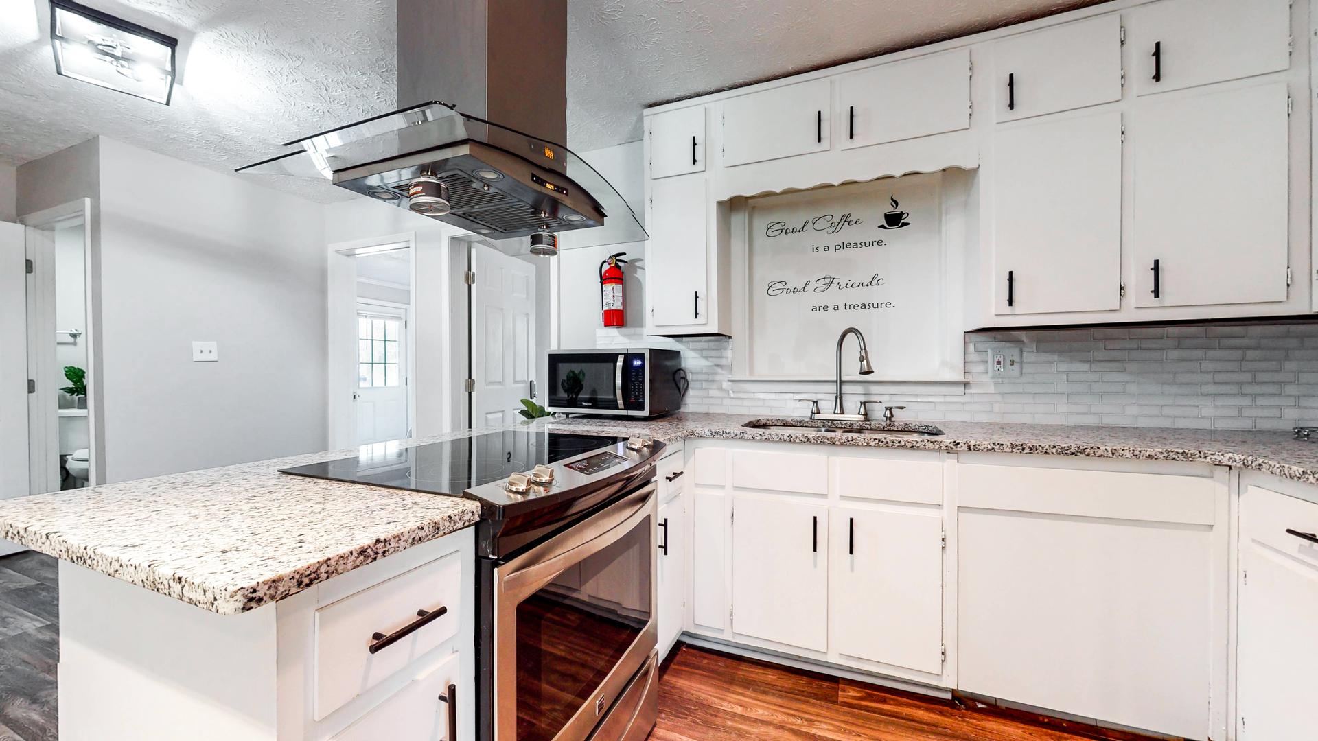 Common spaces including the kitchen