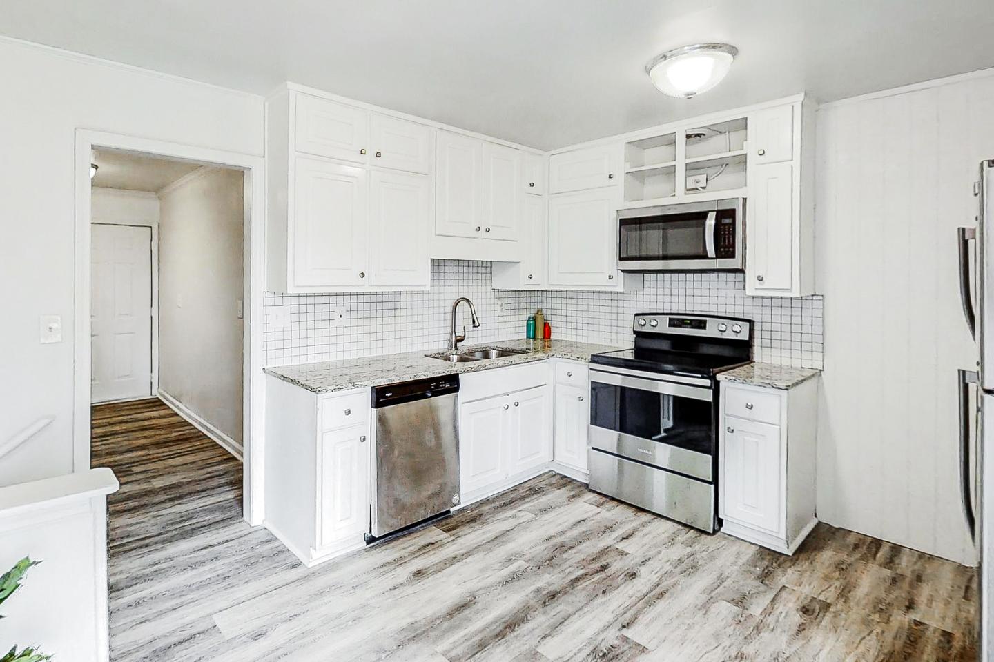 Common spaces including the kitchen