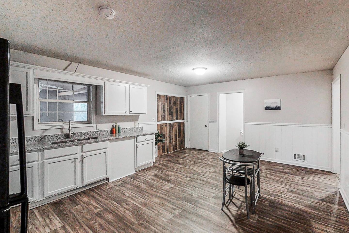 Common spaces including the kitchen